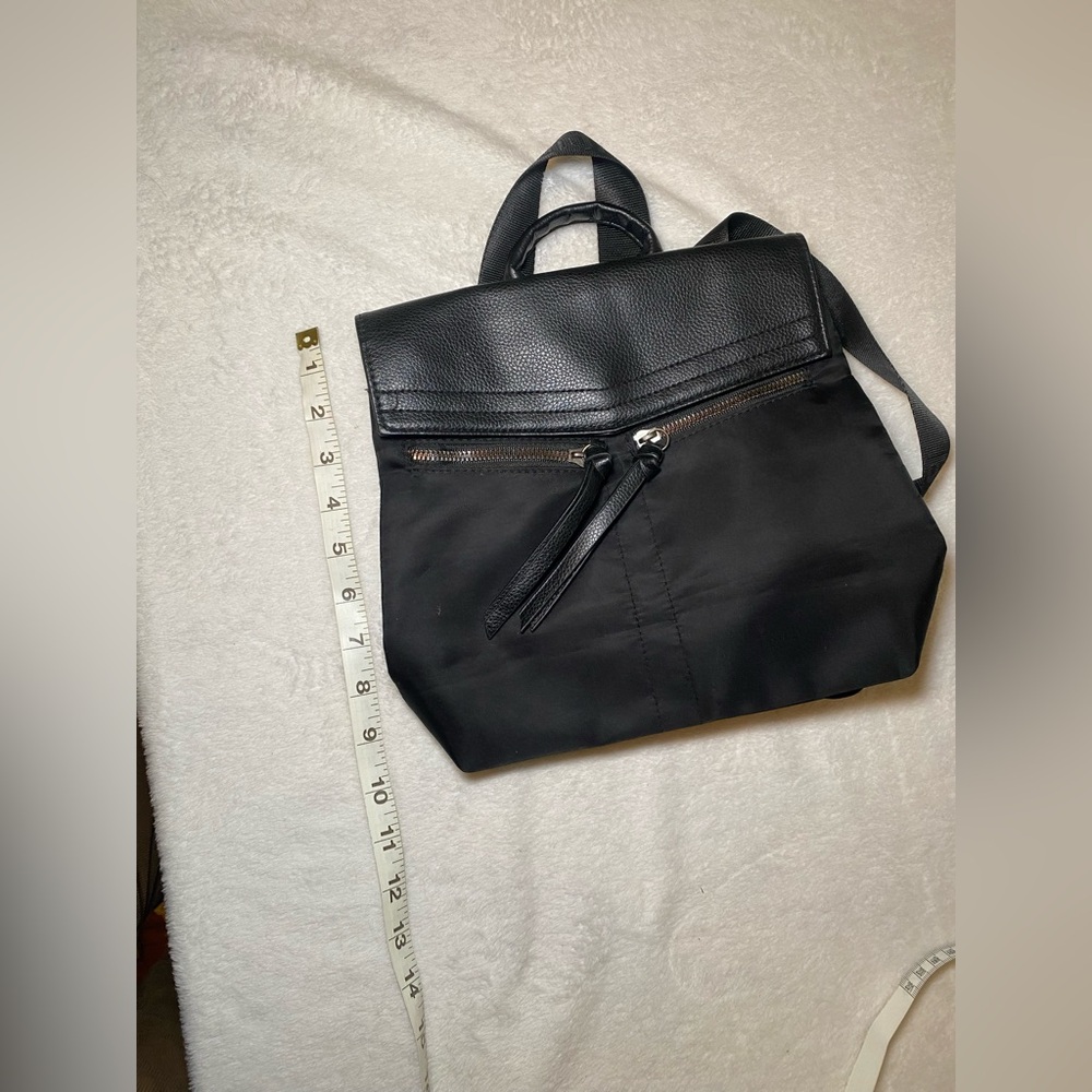 Botkier New York Black Mini Backpack Purse Nylon Small Adjustable Straps - Picture 2 of 6